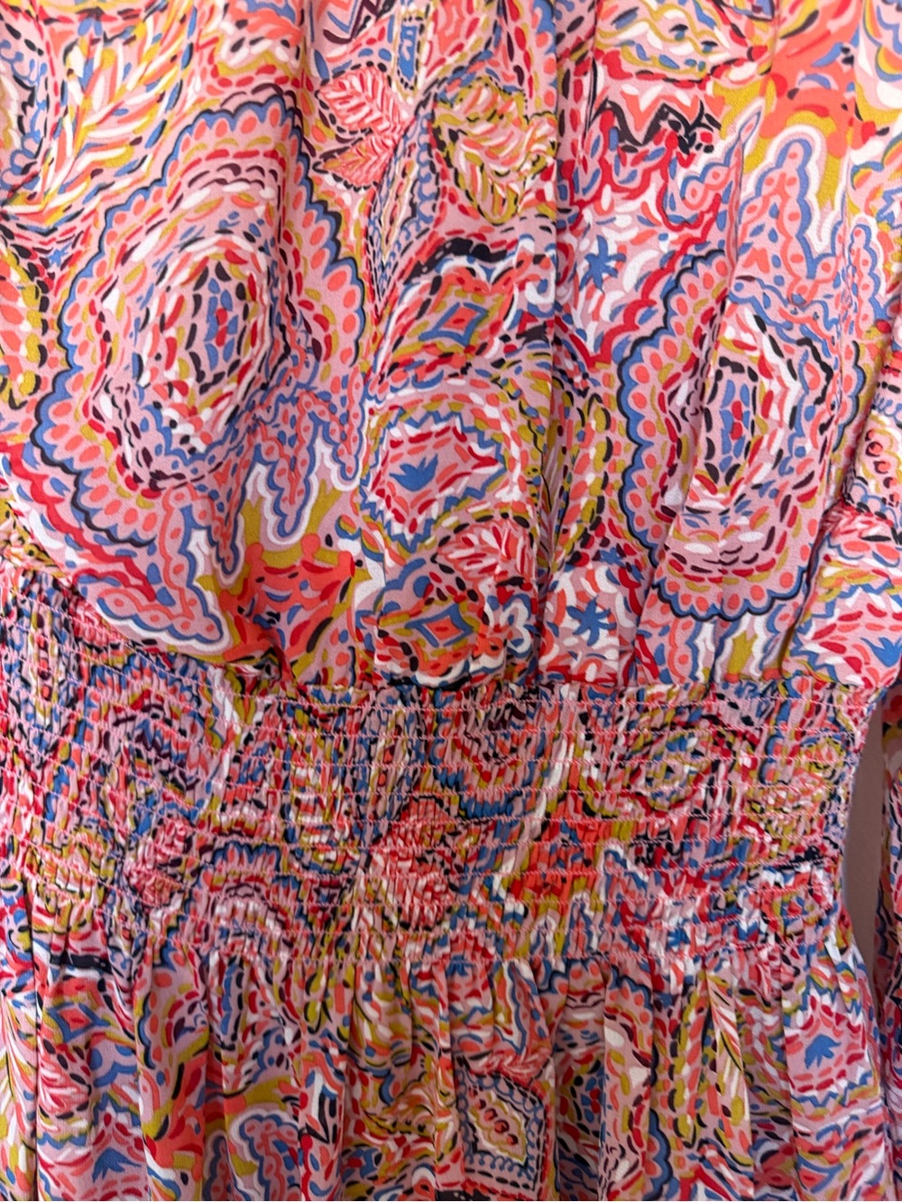 THML Pink Paisley Long Sleeve Mini Dress - Picture 3 of 6